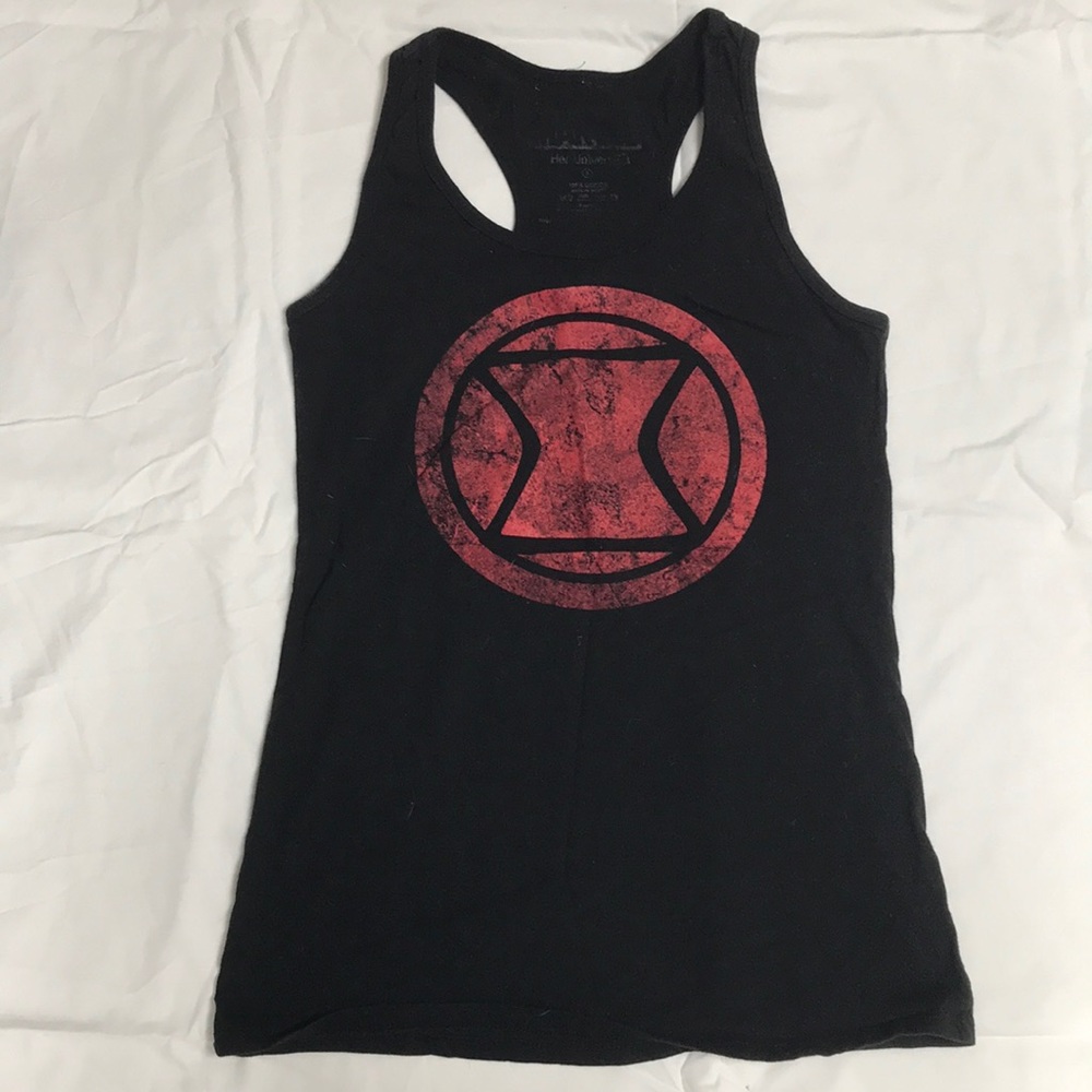 MARVEL Women's Black Widow logo tank, Small